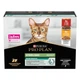 Вологий корм Purina Pro Plan з яловичиною та куркою для стерилізованих котів 7+3 паучі по 85 г - зображення 1