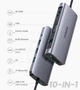 Док-станція Ugreen USB3.0 Type-C --> USB 3.0x3/HDMI/VGA/TRS/RJ45/SD&TF/PD CM179 Косм. Сіра (80133) - изображение 3
