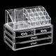 Органайзер для косметики Cosmetic Storage Box прозрачный акриловый 4 ящика 16 ячеек - изображение 3