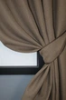 Комплект коротких штор VR-Textil Лен-блэкаут Лен Мешковина № 825ш Темный беж 130х170см 2 шт (35-0099) - изображение 3