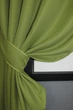 Комплект коротких штор VR-Textil Лен-блэкаут Лен Мешковина № 320ш Салатовый 130х170см 2 шт (35-0102) - изображение 3