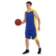 Форма баскетбольная Zelart L046 размер XL рост 165-170 см Blue-Yellow - изображение 6