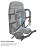 Туристический рюкзак The North Face Terra 65L черный - изображение 6