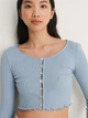 Кардіган NA-KD 1100004441 2XL (1089752XL) Блакитний - зображення 3