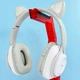 Бездротові навушники "Котячі вушка" CatEar QC-11 з підсвіткою RGB Bluetooth MP3 плеєр Сірі - зображення 1