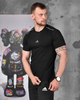 Футболка retro adidas black зеленая вышивка 00 XXXL - изображение 2