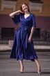 Вечірня синя сукня міді JadFashion XXL синій 43285479 - зображення 7