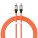 Кабель зарядки Baseus (CAKW000207) (100W) (1M) Type-C to Type-C швидка зарядка Fast Charging для мобільних пристроїв Samsung/Xiaomi/Huawei/Meizu Помаранчевий - изображение 1