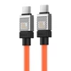 Кабель зарядки Baseus (CAKW000207) (100W) (1M) Type-C to Type-C швидка зарядка Fast Charging для мобільних пристроїв Samsung/Xiaomi/Huawei/Meizu Помаранчевий - изображение 3