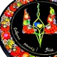 Тарілка декоративна Петриківський розпис 30 см з дерева ГЕРБ УКРАЇНИ В КВІТАХ Український сувенір - зображення 4