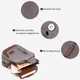 Сумка-слінг через плече чоловіча тканинна Vintage leather-20388 Сіра - изображение 4