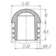 Заглушка 32мм внутренняя круглая для трубы черная Steelfix 100 шт (245960) - изображение 2
