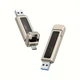 Металлическая USB Флешка 2в1 128GB Type-C/USB 3.2 High Speed 5G для телефона компьютера USAMS US-ZB274 Серый - изображение 3