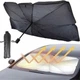 Автомобильный солнцезащитный зонт на лобовое стекло Car Umbrellas с чехлом Черный - изображение 1