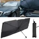 Автомобильный солнцезащитный зонт на лобовое стекло Car Umbrellas с чехлом Черный - изображение 4