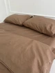 Комплект постельного белья двуспальный 175х210 Бязь Gold Luxe наволочки 70х70 кофе с молоком - изображение 2