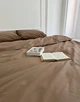 Комплект постельного белья двуспальный 175х210 Бязь Gold Luxe наволочки 70х70 кофе с молоком - изображение 3
