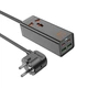 Мережевий подовжувач фільтр Блок живлення HOCO AC10A Talent |1.5 м 2USB/2Type-C/1xSocket PD/QC PD65W| Чорний - зображення 1