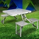 Алюминиевый стол для пикника раскладной со 4 стульями Folding Table - изображение 8