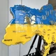 Часы настенные из эпоксидной смолы "Карта Украины" 50х34 см (033-50) - изображение 2