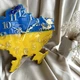 Часы настенные из эпоксидной смолы "Карта Украины" 40х27 см (047-40) - изображение 2
