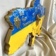 Часы настенные из эпоксидной смолы "Карта Украины" 50х34 см (053-50) - изображение 2