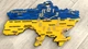 Часы настенные из эпоксидной смолы "Карта Украины" 50х34 см (019-50) - изображение 3