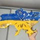 Часы настенные из эпоксидной смолы "Карта Украины" 40х27 см (031-40) - изображение 2