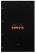 Блокнот Rhodia Pad 20 А4+ лінування seye з отворами для швидкозшивача чорний - изображение 1