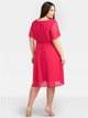 Sukienka trapezowa damska Plus Size Karko SA399 52 Różowa (5903676032380) - obraz 2