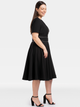 Sukienka trapezowa damska Plus Size Karko SC219 56 Czarna (5903676216391) - obraz 3