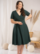 Sukienka trapezowa damska Plus Size Karko SC221 50 Zielona (5903676216667) - obraz 4