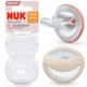 Пустышка ортодонтическая NUK силиконовая Mommy Feel р1 красная/бежевая (4008600425441) - изображение 2