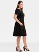 Sukienka trapezowa damska Plus Size Karko SC255 50 Czarna (5903676222637) - obraz 3