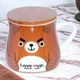 Кружка з бамбуковою кришкою "Love Cup", 450мл (Велика керамічна чашка для чаю) Коричневий - зображення 8