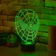 3D светильник для детской комнаты 10*11.5*21см 11 режимов Маска человека Паука - изображение 5
