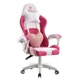 Геймерское кресло Bonro Lady 807 на колесах пластик с подушками Розово-белое (21-76-42300098) - изображение 1