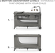 Ліжко-манеж із пеленатором Kinderkraft Joy 2 Dark Grey (KLJOY02DGR000AC)(5902533925155) - зображення 4
