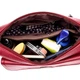 Женская вместительная сумка Bolsa через плечо бордовая - изображение 5