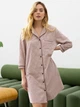 Халат женский хлопковый демисезонный Roksana Fresh Look 1244 S Бордовый (2251744581012) - изображение 1
