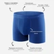 Набор трусов-боксеров мужских Uniconf BB08 L 3 шт Dark Blue (5942542213775) - изображение 6