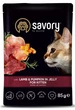 Вологий корм для кошенят Savory Kitten Pouch Lamb and Pumpkin in Jelly 85 г ягня та гарбуз - изображение 1