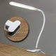 Настольная лампа светодиодная гибкая LED на прищепке с USB ЮСБ с креплением к столу для уроков чтения на гибкой ножке, Белая - изображение 1