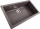 Кухонная мойка гранит VALESO Platinum 7945 PARUANA матовая микс + сифон - изображение 2