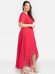 Sukienka trapezowa damska Plus Size Karko SA633 54 Różowa (5903676046608) - obraz 3