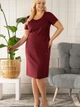 Sukienka ołówkowa damska midi Karko SC195 48 Bordowa (5903676209836) - obraz 5