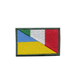 Шеврон патч на липучці Прапор Україна-Італія, кольоровий, на кепку, 5*8см. - зображення 1