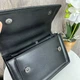 Клатч из экокожи с цепочкой классический черный мягкий прямоугольный с магнитом и прессованной фурнитурой - изображение 4