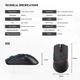 Игровая компьютерная мышь Fantech WGC3 Crypto 2.4Ghz беспроводная RGB подсветка black - изображение 5