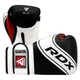 Боксерские перчатки RDX PU 6 oz Белый/Черный для детей с капой в комплекте. (656478) - изображение 4